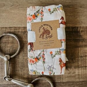 Foal Bamboo Swaddle horse print baby swaddle